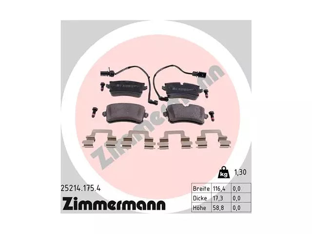Zimmermann Brake pad, Rear - Shims and sensors included - Macan and Audi - JoFäB!