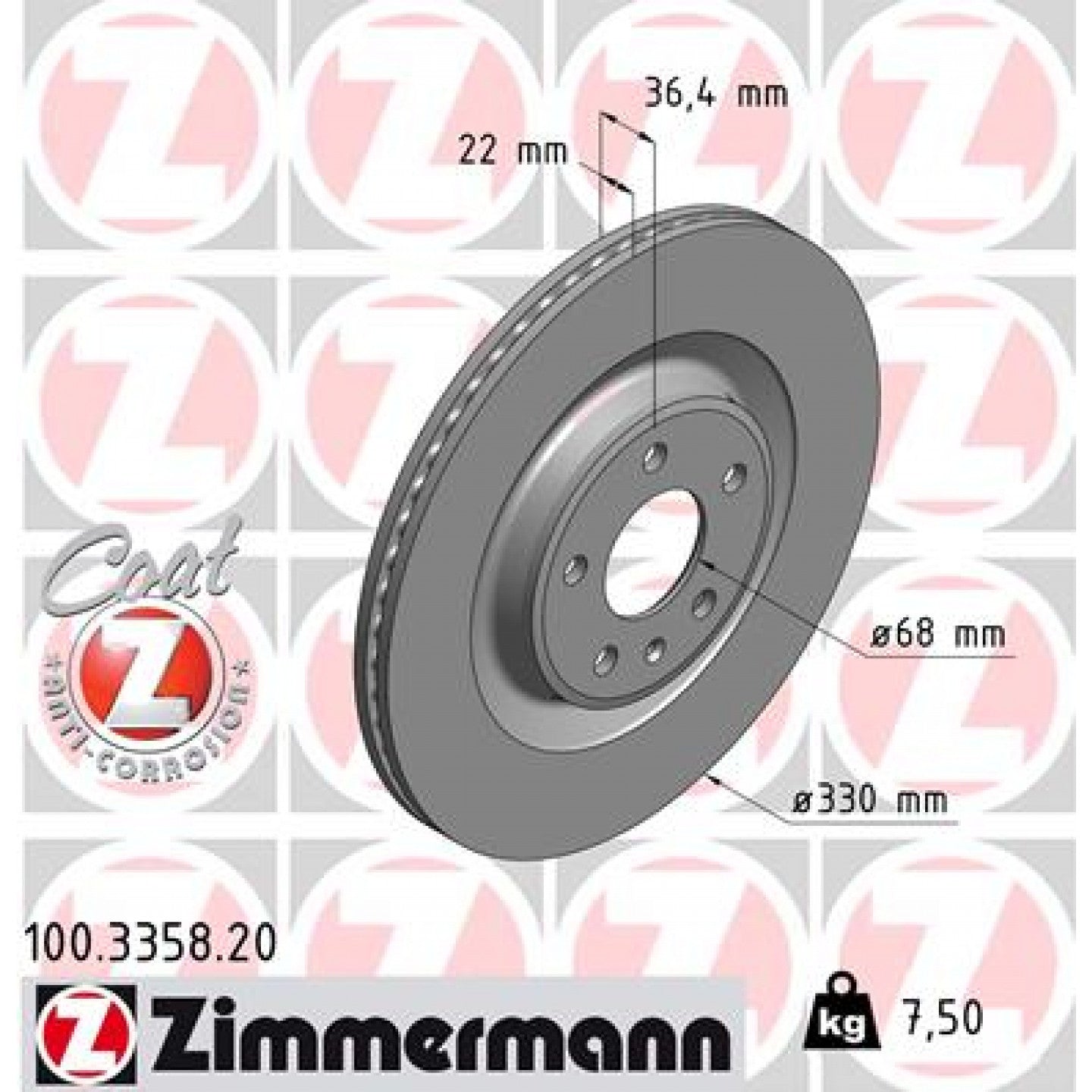 Zimmermann Brake disc, Rear (330mm) Porsche Macan & Audi - JoFäB!