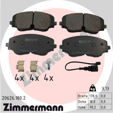 Zimmermann Brake pads - FRONT - Golf R MK8 / S3 8Y - JoFäB!