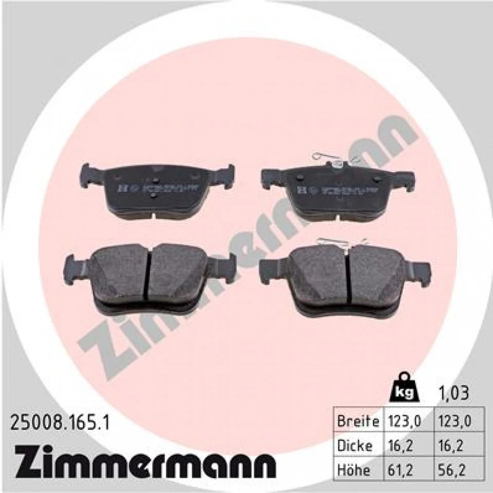 Zimmermann Brake Pads - REAR - Vw/Audi - JoFäB!